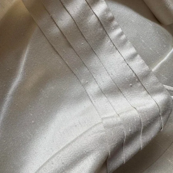 Vintage Cream Silk Dress Square Neck - Picture 3 of 8